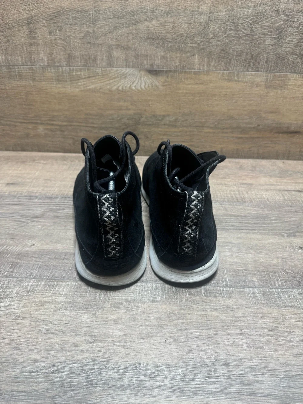 UGG Black Suede Chukka Boots with White Sole